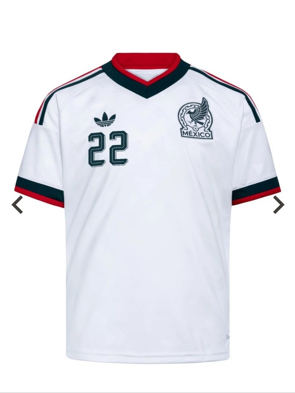Soze. 4X Adidas Mexico White Kids Soccer Jersey #22xMetxico 2026 - Picture 2 of 8